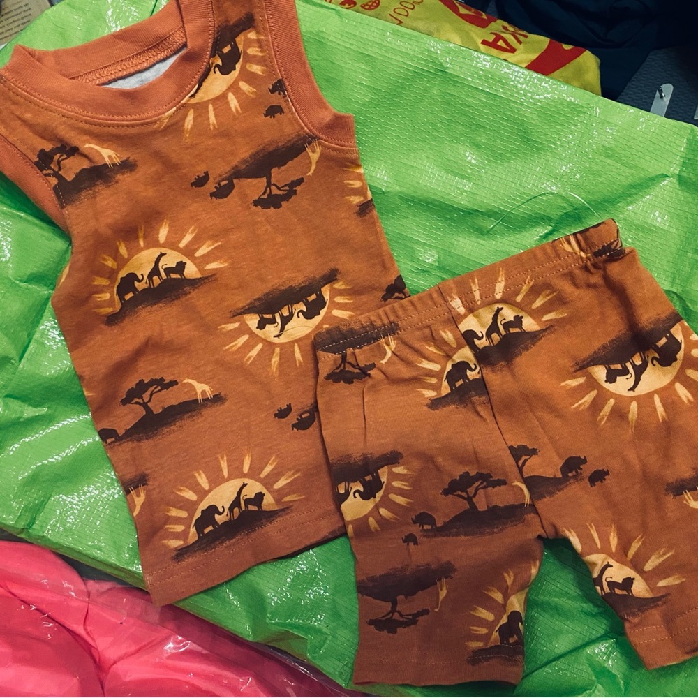 Carter's Brown Safari Print Pajama Set
